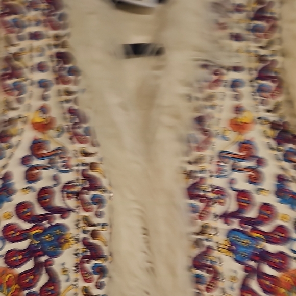 Hippie Shake Kozmic Blues Embroidered Vest with Faux Fur - Picture 6 of 10